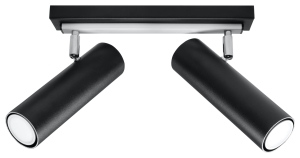 Lampa sufitowa DIREZIONE 2 czarny GU10 2x40W IP20 SL.0500 SOLLUX