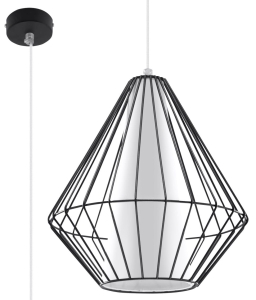 Lampa wisząca DEMI czarna E27 1x60W IP20 SL.0298 SOLLUX