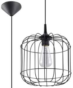 Lampa wisząca CELTA czarna E27 1x60W IP20 SL.0296 SOLLUX
