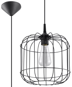 Lampa wisząca CELTA czarna E27 1x60W IP20 SL.0296 SOLLUX
