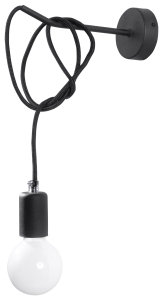 Kinkiet EDISON czarny E27 1x60W IP20 SL.0373 SOLLUX