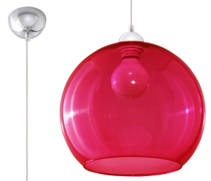 Lampa wisząca BALL czerwona E27 1x60W IP20 SL.0253 SOLLUX