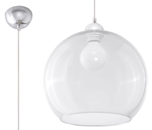 Lampa wisząca BALL transparentny E27 1x60W IP20 SL.0248 SOLLUX