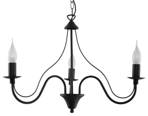 Żyrandol MINERWA 3 czarny E14 3x40W IP20 SL.0217 SOLLUX