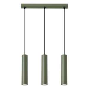 Lampa wisząca LAGOS 3L zielona oliwka 3xGU10 SL.1486 SOLLUX