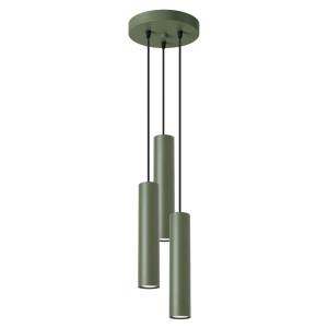 Lampa wisząca LAGOS 3P zielona oliwka 3xGU10 SL.1487 SOLLUX
