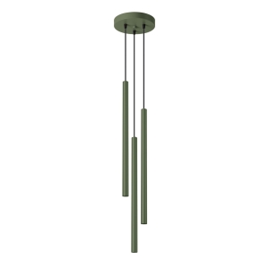 Lampa wisząca PASTELO 3 zielona oliwka 3xG9 SL.1520 SOLLUX