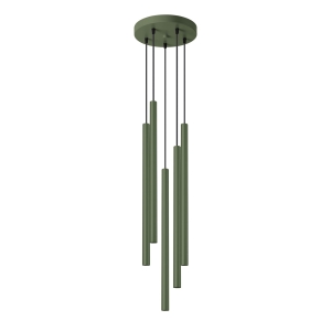 Lampa wisząca PASTELO 5P zielona oliwka 5xG9 SL.1522 SOLLUX