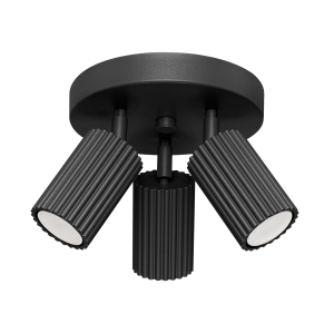 Stylowa lampa sufitowa czarna KARBON regulowane reflektorki na rozecie 3xGU10 SL.1582 SOLLUX