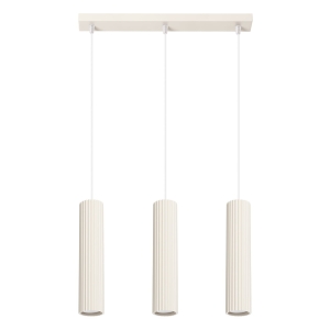 Minimalistyczna lampa wisząca KARBON z trzema zwisami i beżową podsufitką 3xGU10  SL.1594 SOLLUX
