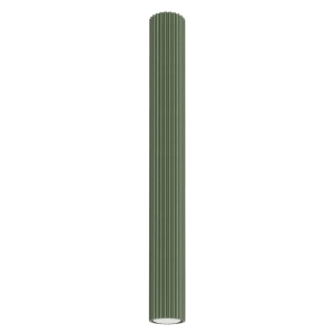 Tuba sufitowa rurka 60cm z eleganckim ryflowaniem zielona KARBON do nowoczesnego salonu SL.1610 SOLLUX