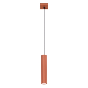 Lampa wisząca pojedyncza nad blat stołu, KARBON z cylindrycznym kloszem SL.1630 SOLLUX