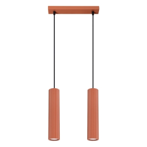 Lampa wisząca z dwoma zwisami czerwone klosze, seria KARBON SL.1631 SOLLUX