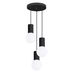 Lampa wisząca HALO 3P czarna SL.1715 Sollux