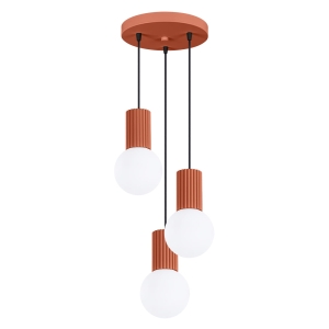 Lampa wisząca HALO 3P ochra czerwona SL.1730 Sollux