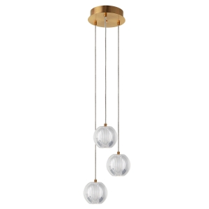 Lampa wisząca Brillant 3 złota LED CCT LP-3303/3P GD Light Prestige