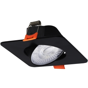Ruchome kwadratowe oczko podtynkowe Plus czarne LED CCT LP-1506/1RS BK Square Light Prestige