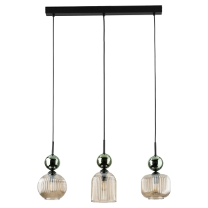 SOPHIA GREEN COGNAC LAMPA WISZĄCA 3XE14 11147 TK Lighting