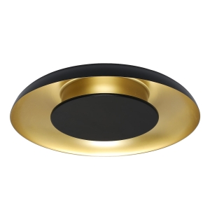 Lampa sufitowa Piattino Czarny Złoty 30W LED 3000K-4000k-6000K ML1812 Milagro