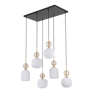 SOPHIA COGNAC WHITE LAMPA WISZĄCA 6XE14 11594 TK Lighting