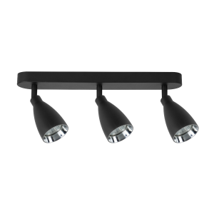 Listwa sufitowa z reflektorkami Campana 3 spot czarny 3xGU10 LP-3103/3WS BK Light Prestige