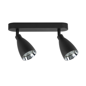 Listwa sufitowa z reflektorkami Campana 2 spot czarny 2xGU10 LP-3103/2WS BK Light Prestige