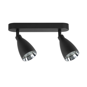 Listwa sufitowa z reflektorkami Campana 2 spot czarny 2xGU10 LP-3103/2WS BK Light Prestige