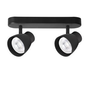 Listwa sufitowa z reflektorkami Dravo 2 spot czarny 2xGU10 LP-9523/2WS BK Light Prestige