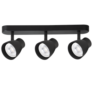 Listwa sufitowa z reflektorkami Dravo 3 spot czarny 3xGU10 LP-9523/3WS BK Light Prestige