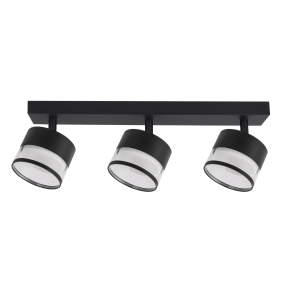 Listwa sufitowa z reflektorkami Spot Kendal 3 transparetny / czarny GX53 LP-6331/3WS TR/BK Light Prestige