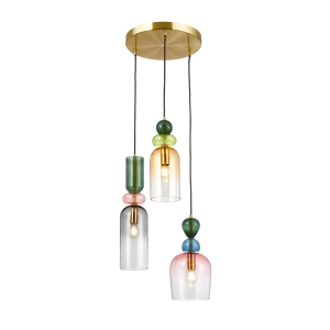 Lampa wisząca MANSO 3xE14 PND-37462-3A-MC-GD Italux