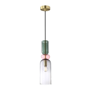 Lampa wisząca MANSO 1xE14 PND-37462D-MC-GD Italux