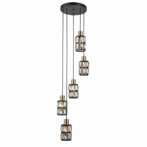 Lampa wisząca MENFI 5xE27 PND-44236-5-BK-GD Italux