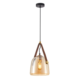 Lampa wisząca SOLTA 1xE27 PND-24342-1-BK-AMB Italux
