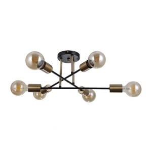 Lampa wisząca FORMIO 6xE27 PND-4052-6-BL-HBR Italux