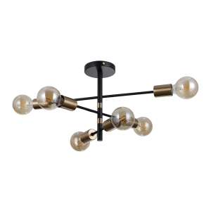 Lampa wisząca PIANSI 6xE27 PND-4025-6-BL-HBR Italux
