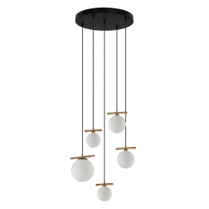 Lampa wisząca MERSETA 5xE14/G9 PND-463325A-BRO+W Italux