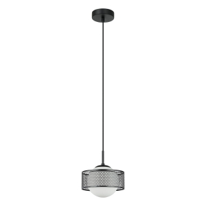 Lampa wisząca LOMICA 1xE27 PND-55456-1M-BK Italux