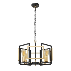 Lampa wisząca PRIMERO 4xE27 PND-44003-4-BK-GD Italux