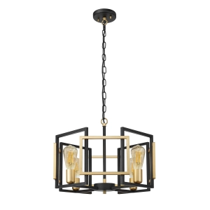 Lampa wisząca PRIMERO 4xE27 PND-44003-4-BK-GD Italux