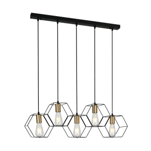 Lampa wisząca AINA 5xE27 PND-74889-5-BK Italux