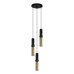 Lampa wisząca ISIDORA 3xGU10 PND-14290-3-BK-BRO Italux
