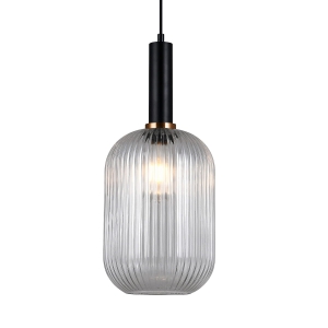 Lampa wisząca ANTIOLA 1xE27 PND-5588-1L-BK+CL Italux