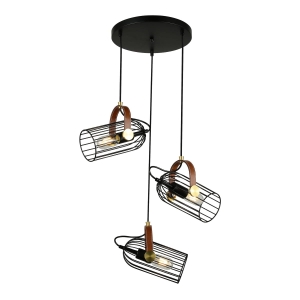 Lampa wisząca ANTOIN 3xE27 PND-2445-3-BK Italux