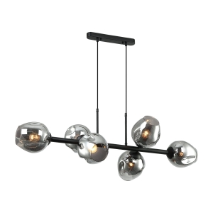 Lampa wisząca BORGO 6xE27 PND-30843-6 BK+SG Italux