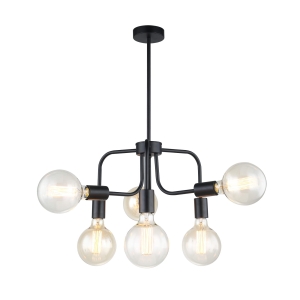 Lampa wisząca KRISTY 6xE27 MDM-3678/6 BK Italux
