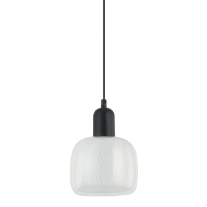 Lampa wisząca LAMEZIA 1xE27 PND-67594-1-BK+CL Italux