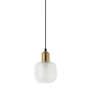 Lampa wisząca LAMEZIA 1xE27 PND-67594-1-BRO+CL Italux