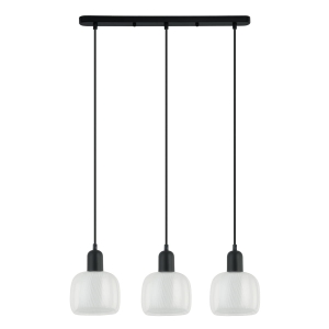 Lampa wisząca LAMEZIA 3xE27 PND-67594-3-BK+CL Italux