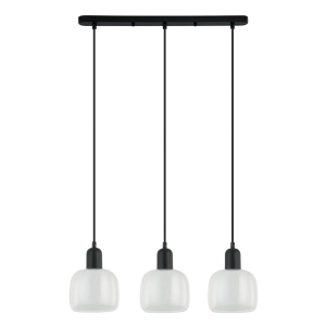 Lampa wisząca LAMEZIA 3xE27 PND-67594-3-BK+CL Italux